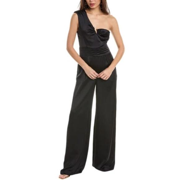 RAMY BROOK Jumpsuit NEW Size 00 Black Evening $595 Wide Leg Night Out - Picture 1 of 4